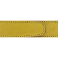 Ceinture cuir façon autruche jaune 30 mm - Côme or
